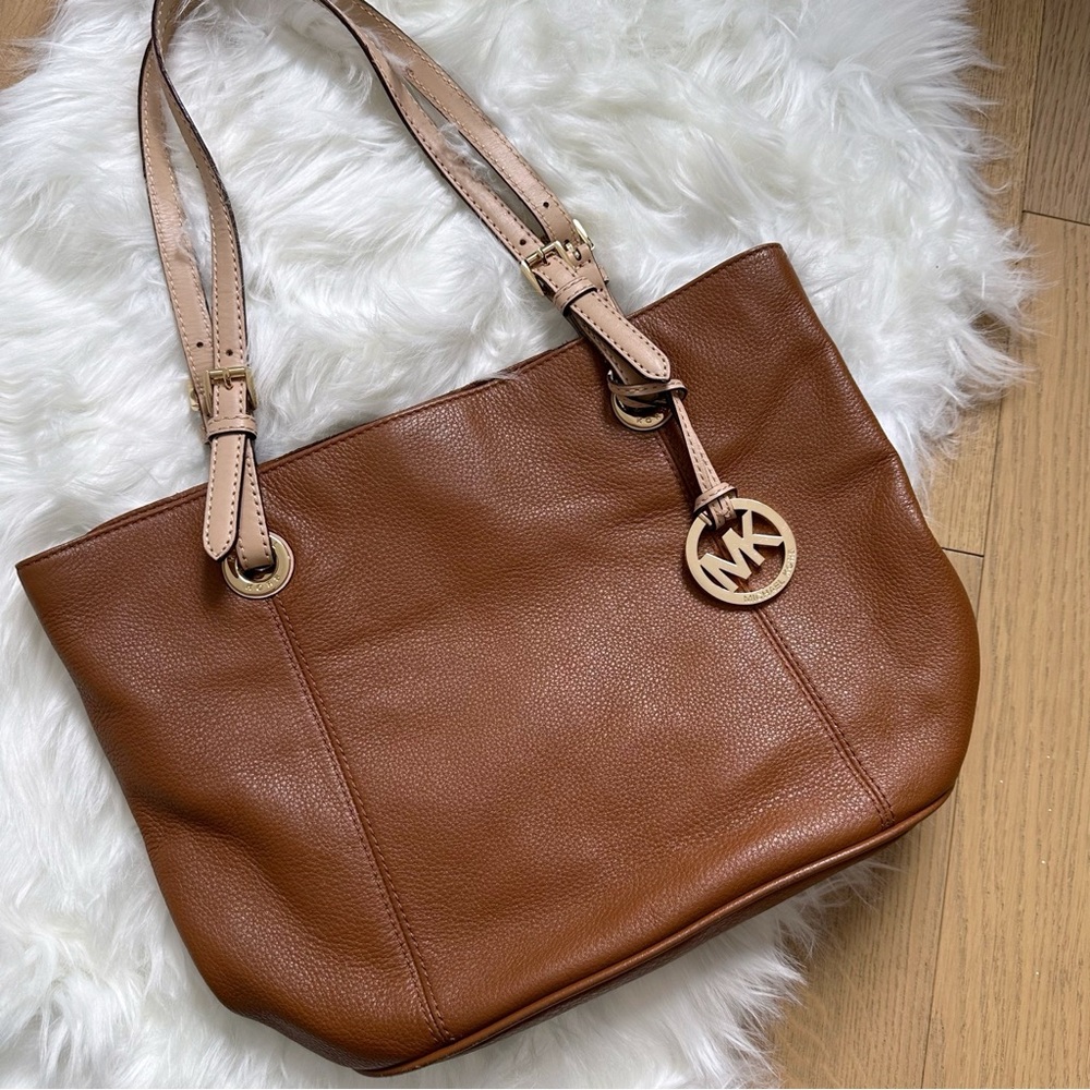 Michael Kors Tan Pebbled Leather Tote Bag